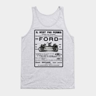 MODEL T FORD - French ad Tank Top